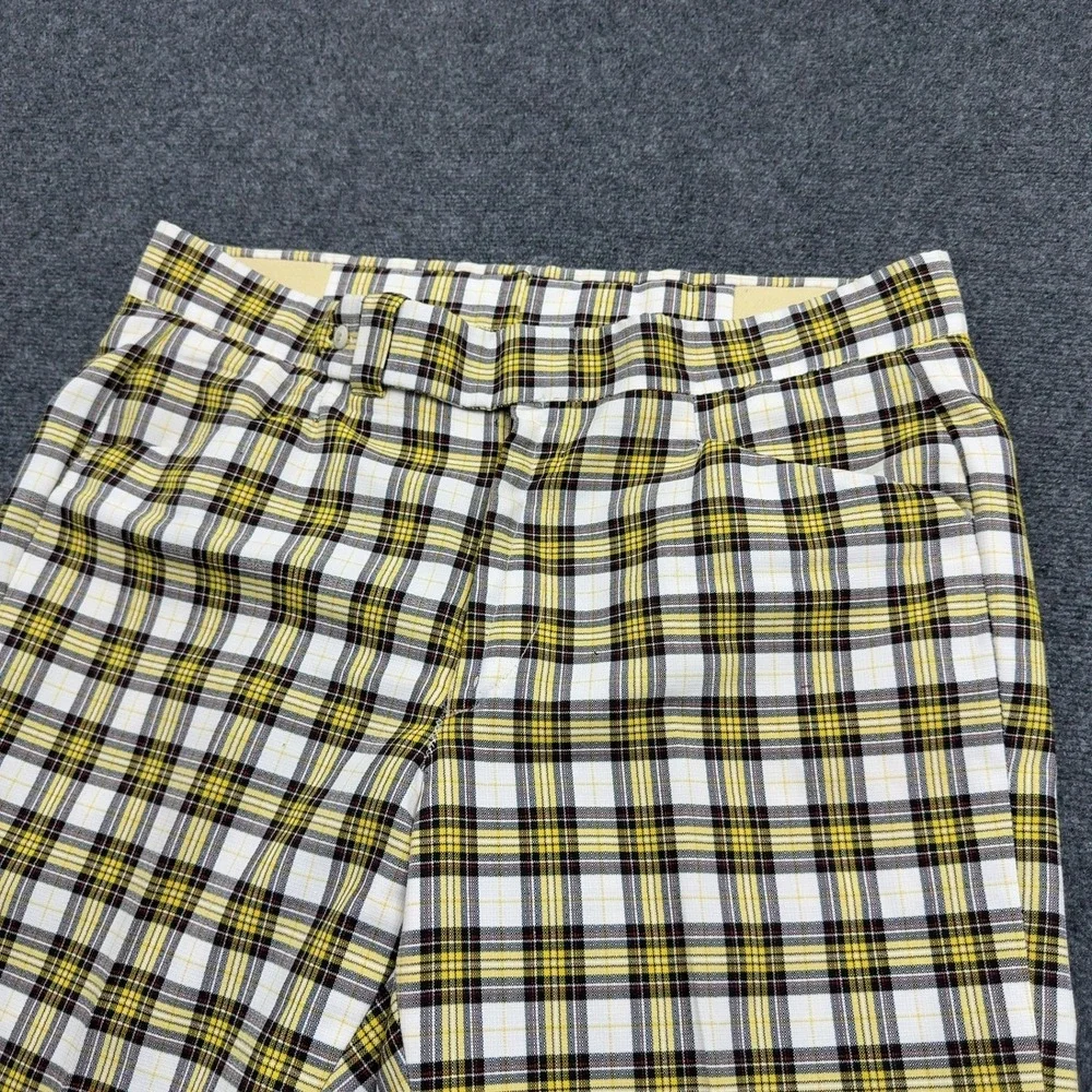 Vintage Jaymar Slacks Mens 40 Yellow Plaid Sansabelt Retro 70s Dress Pants Style
